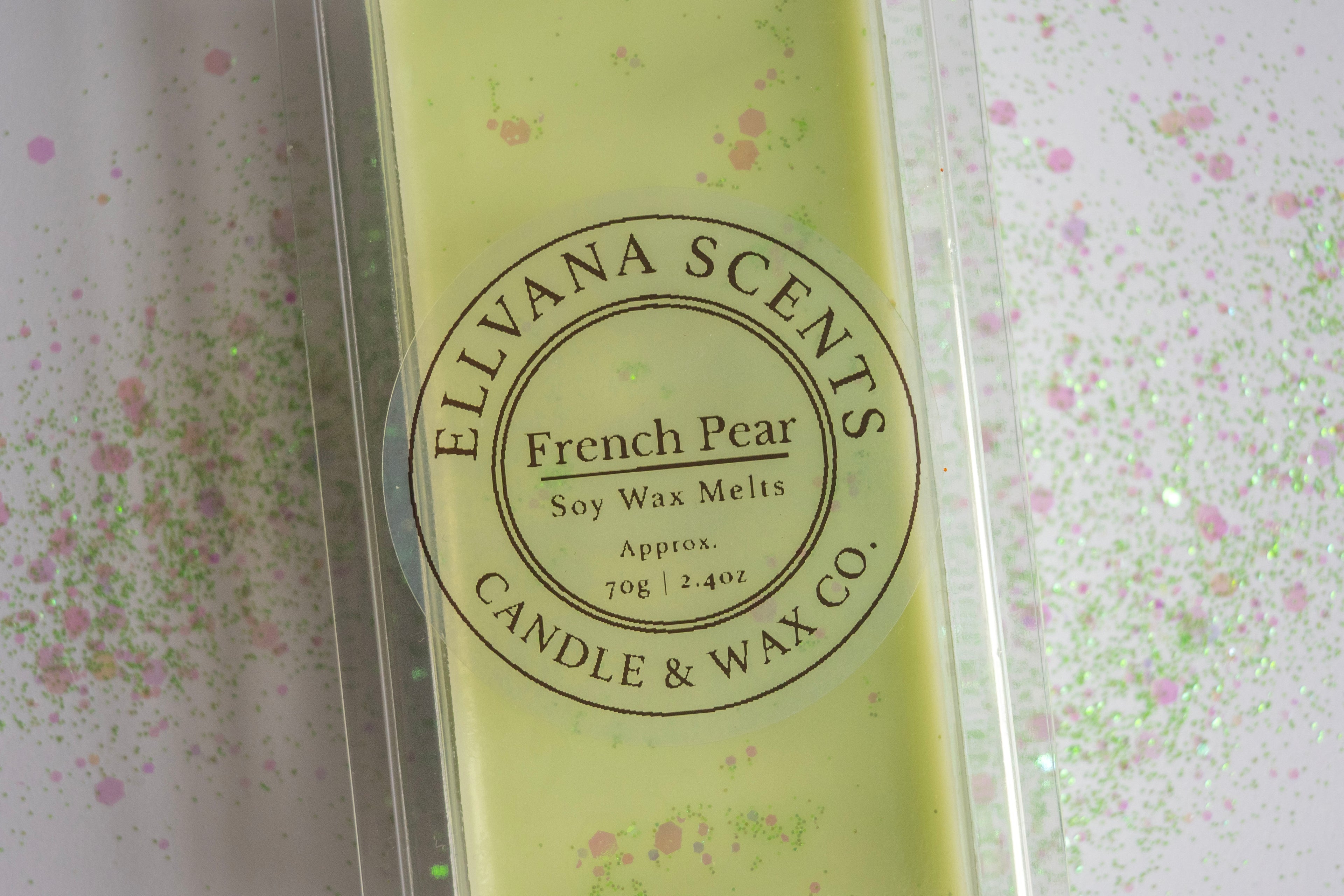 French Pear Glitter Snap Bar